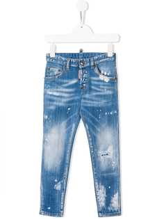 Dsquared2 Kids джинсы скинни с эффектом потертости с прорезями