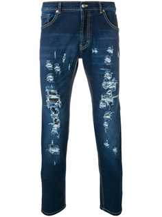 Les Hommes Urban джинсы скинни с эффектом потертости