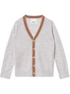 Burberry Kids кардиган с отделкой Icon Stripe