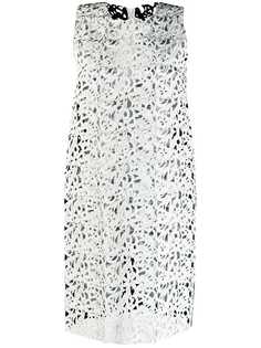 Gianluca Capannolo кружевное короткое платье с цветочным узором