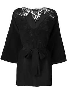 Ermanno Ermanno блузка с кружевными вставками и поясом