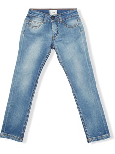 Fendi Kids stonewashed straight-leg jeans