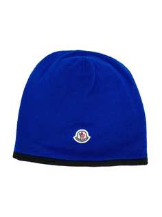 Moncler Kids logo patch beanie