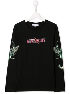 Givenchy Kids топ из джерси с логотипом