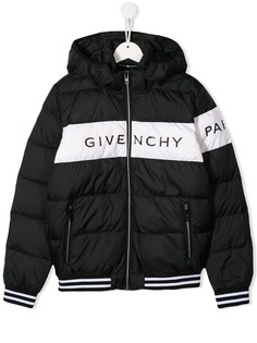 Givenchy Kids куртка-пуховик с логотипом