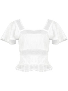 Alexa Chung укороченная блузка с квадратным вырезом