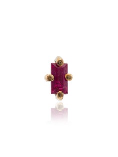 Lizzie Mandler Fine Jewelry 18k yellow gold ruby mini stud earring