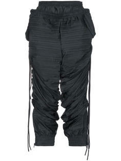 Y/Project oversized double layered cropped track pants