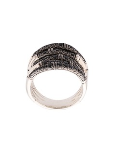 John Hardy серебряное кольцо Bamboo с сапфирами