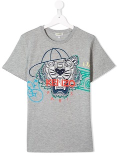 Kenzo Kids футболка с принтом тигра