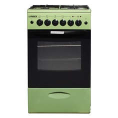 Газовая плита REEX CGE-540, электрическая духовка, зеленый