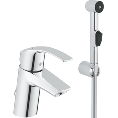 Смеситель для раковины Eurosmart 23124002 с гигиеническим душем Хром Grohe