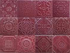 Керамическая плитка Toledo Burgundi настенная 15,8х15,8 Absolut Keramika