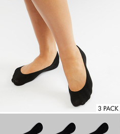 3 пары черных носков Monki - Черный