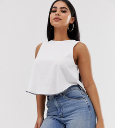 Белый свободный кроп-топ ASOS DESIGN Petite - Белый