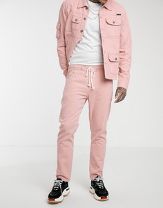 Прямые укороченные брюки розового цвета Liquor N Poker - Розовый