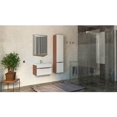 Мебель для ванной Velvex Crystal 60 подвесная, белый\темный лен