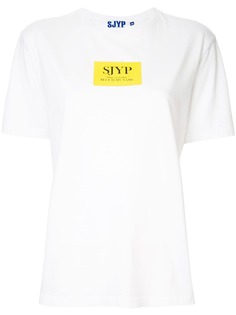 SJYP футболка с принтом логотипа
