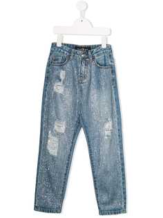 John Richmond Junior декорированные джинсы кроя слим