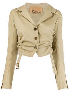 John Galliano Pre-Owned укороченная куртка со сборками