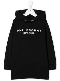 Philosophy Di Lorenzo Serafini Kids платье-худи с логотипом