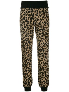 Blumarine спортивные брюки с леопардовым принтом