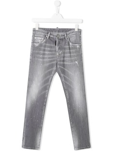 Dsquared2 Kids джинсы кроя слим с эффектом разбрызганной краски