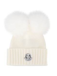 Moncler Kids pompom detail beanie