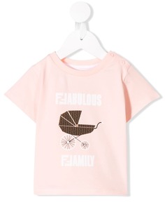 Fendi Kids футболка с принтом