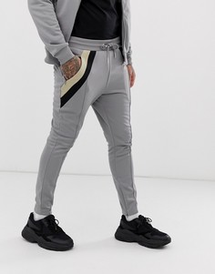 Спортивные брюки со вставками Couture Club - Серый