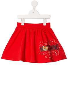 Moschino Kids расклешенная юбка с логотипом