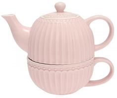 Заварочные чайники Greengate Чайник с чашкой Alice pale pink