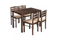 Обеденная группа Starter (стол и 4 стула) oak / beige 11411 Starter (стол и 4 стула) oak / beige 11411 (17021) Home Me