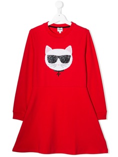 Karl Lagerfeld Kids платье Iconic Cat