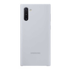 Чехол (клип-кейс) SAMSUNG Silicone Cover, для Samsung Galaxy Note 10, серебристый [ef-pn970tsegru]