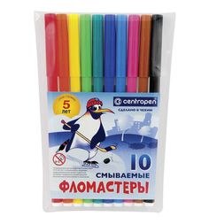 Фломастеры Centropen Пингвины 10 цветов