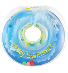 Круг Baby Swimmer полуцвет+погремушка, цвет: голубой