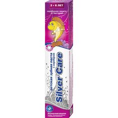 Детская зубная паста Silver Care Банановый микс для девочек, от 3 до 6 лет, 50 мл
