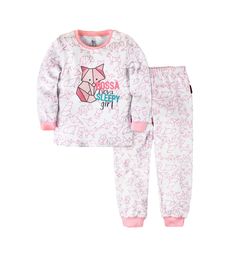 Пижама джемпер/брюки Bossa Nova Оригами, цвет: белый/розовый