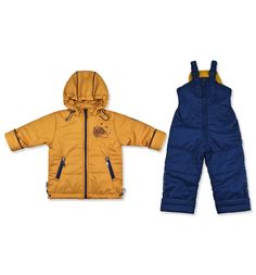 Комплект куртка/полукомбинезон Leo, цвет: оранжевый/синий
