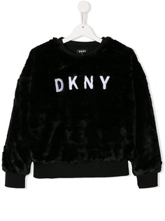 Dkny Kids толстовка из искусственного меха с логотипом