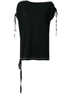 Ann Demeulemeester футболка свободного кроя с завязкой