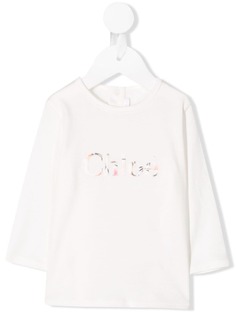 Chloé Kids футболка с логотипом