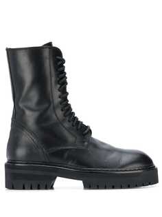 Ann Demeulemeester side zip combat boots