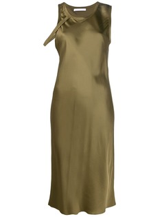 Helmut Lang декорированное атласное платье