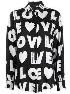 Love Moschino рубашка с логотипом