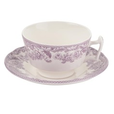 Чашка чайная Spode с блюдцем 200мл деламери, Розовая (SPD-DLB1138-1)