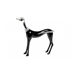 Статуэтка Гарда-декор собака черная с сереб 25х6х24