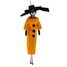 Игрушка елочная De carlini lady with yellow coat