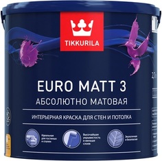 Краска tikkurila euro matt-3 интерьерная 2.7л Тиккурила ойл